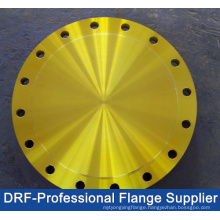 Yellow Painted Blind Flange, DIN Flange